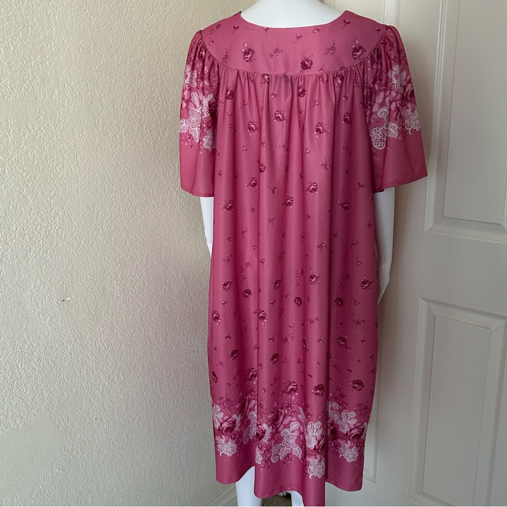 Anthony Richards Pink Floral Muumuu Housedress Lo… - image 5